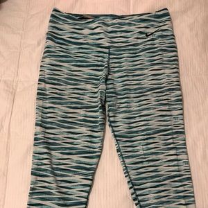 Nike Workout Leggings Blue - Large